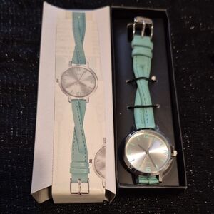 Avon Mint Green Watch with Silver Dial